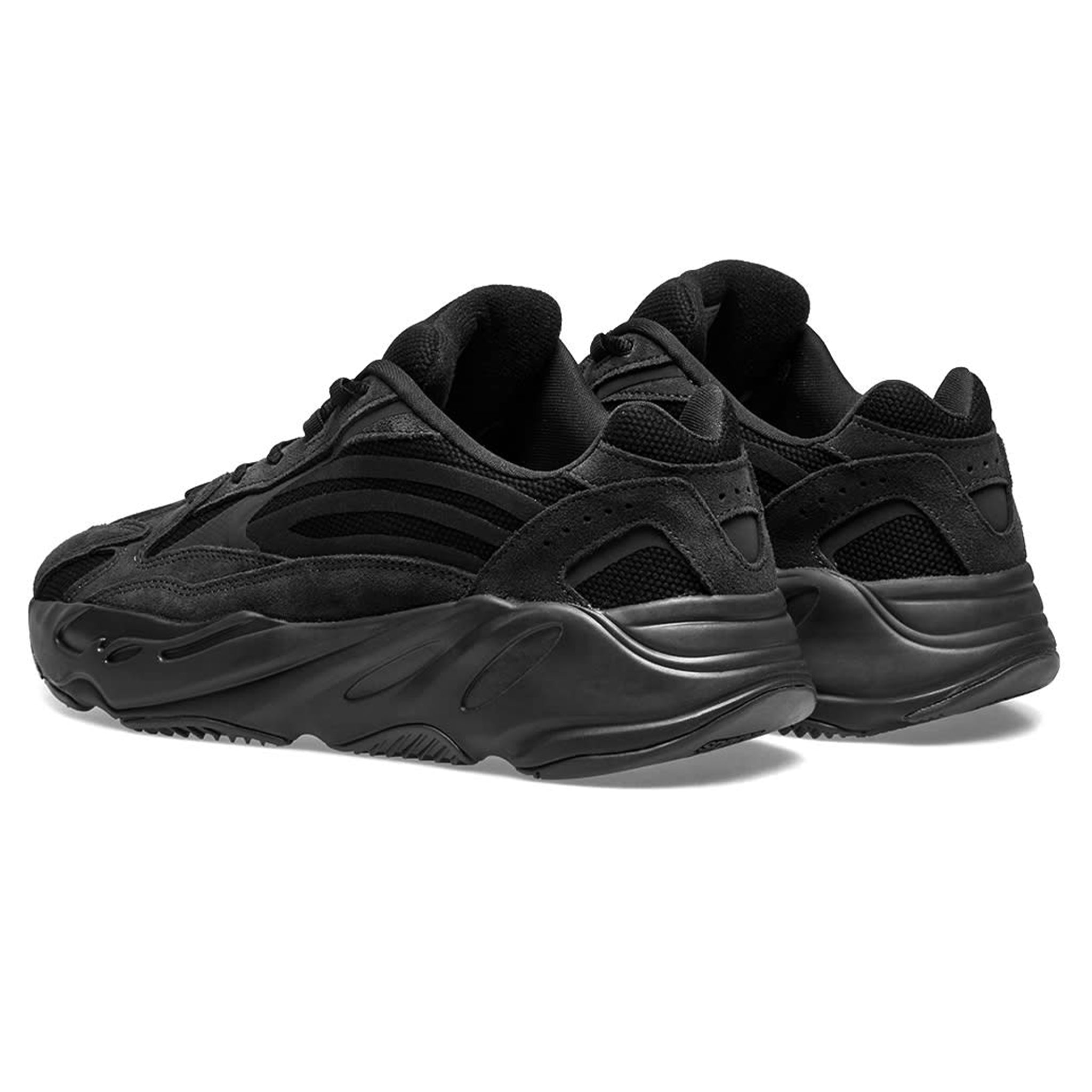 Heel view of Adidas Yeezy Boost 700 V2 Vanta FU6684